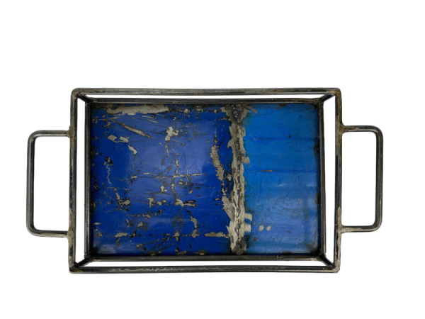 Upcycling Tablett aus recycelten Ölfässern Sn Ölfässern | Größe M